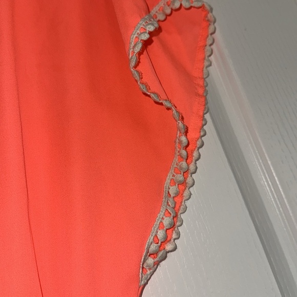 Miss Chievous Orange Flutter Sleeve Peplum Blouse size medium - Picture 5 of 8